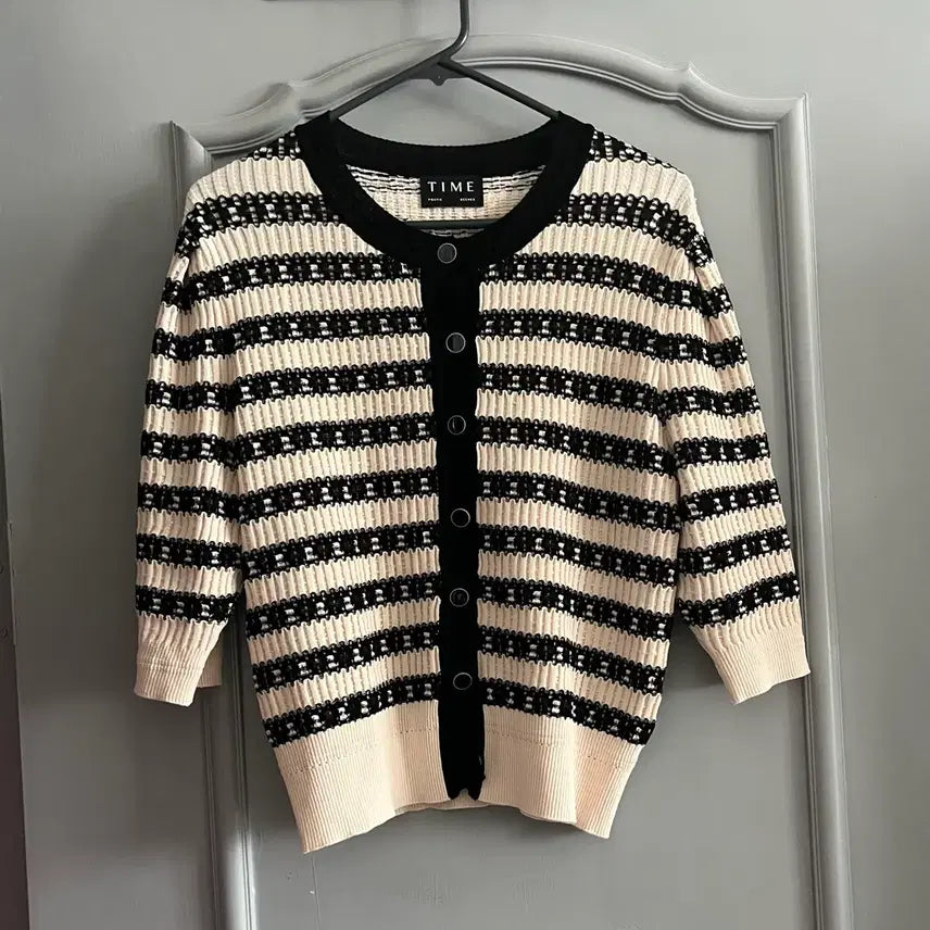 [BUNJANG] TIME 22SS Striped Knit Cardigan Size 90 / 22ss 타임 니트 가디건 90사이즈