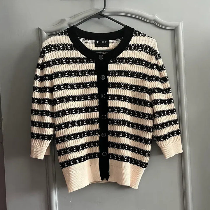 [BUNJANG] TIME 22SS Striped Knit Cardigan Size 90 / 22ss 타임 니트 가디건 90사이즈