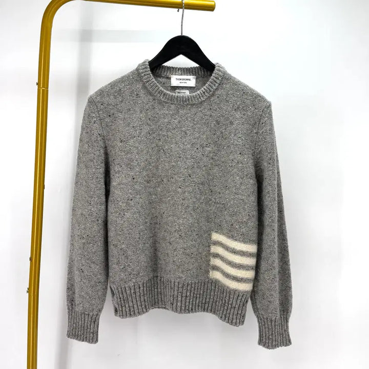 [BUNJANG] Thom Browne 4-Bar Mohair Knit Sweater - Grey (Size 2) / [2사이즈] 톰브라운 사선 모헤어 니트 그레이 (MKA448A)