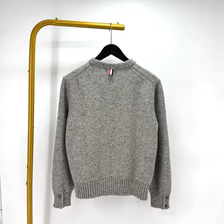 [BUNJANG] Thom Browne 4-Bar Mohair Knit Sweater - Grey (Size 2) / [2사이즈] 톰브라운 사선 모헤어 니트 그레이 (MKA448A)