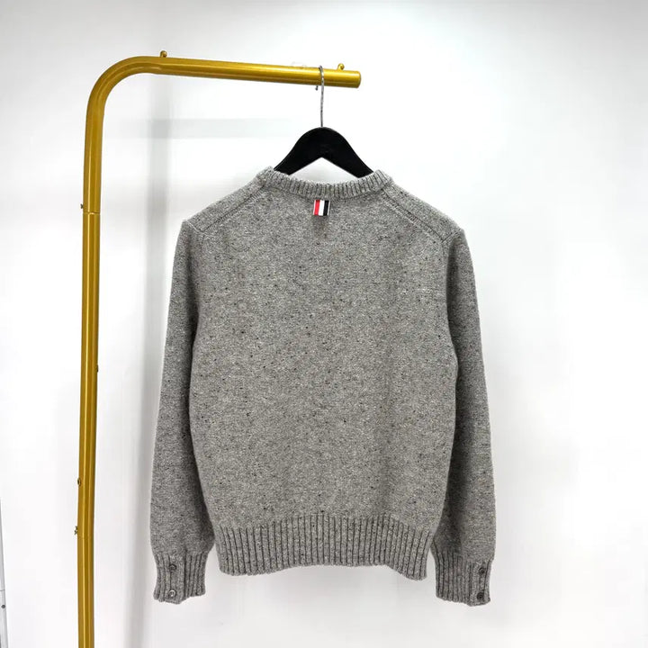 [BUNJANG] Thom Browne 4-Bar Mohair Knit Sweater - Grey (Size 2) / [2사이즈] 톰브라운 사선 모헤어 니트 그레이 (MKA448A)