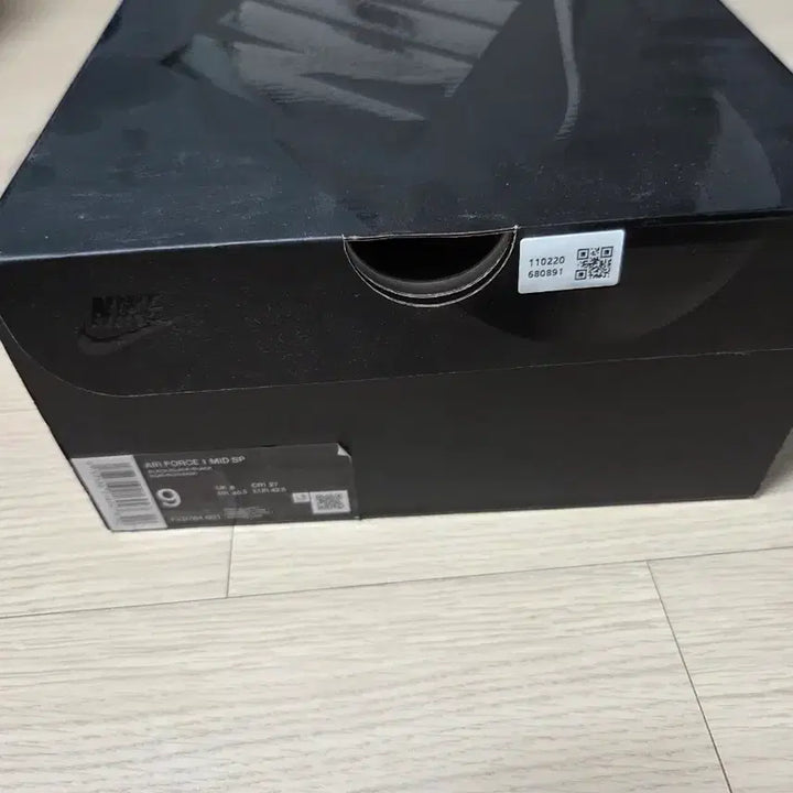 [BUNJANG] Nike Air Force Supreme Mid Black Sneakers / 270 에어포스 슈프림 미드 블랙