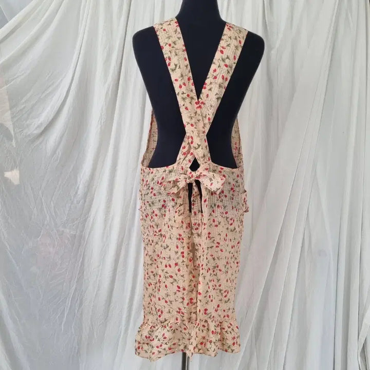[BUNJANG] Vintage Mood Chiffon Frill Dress Apron / 빈티지 무드 쉬폰 프릴 원피스 앞치마 (상태양호)