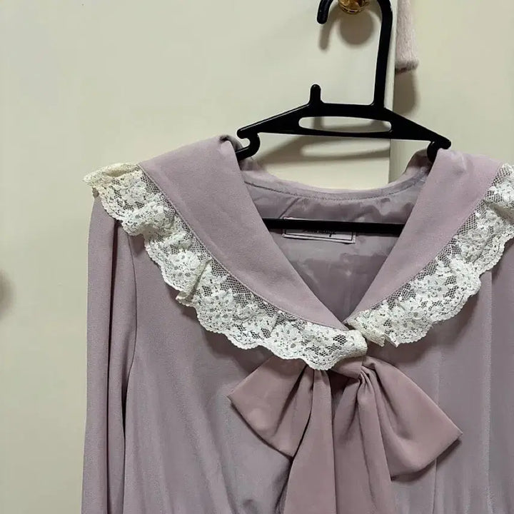 [BUNJANG] Ank Rouge Ribbon Lace Sailor Dress / 앙크루즈 리본 레이스 세일러 원피스 양산형 지뢰계