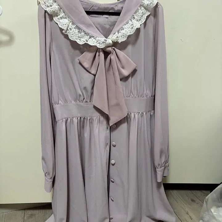 [BUNJANG] Ank Rouge Ribbon Lace Sailor Dress / 앙크루즈 리본 레이스 세일러 원피스 양산형 지뢰계