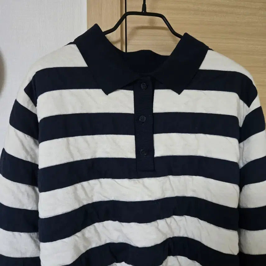 [BUNJANG] ZARA Jacquard Stripe Polo Sweater / 자라(ZARA) 자카드 스트라이프 스웨터 L