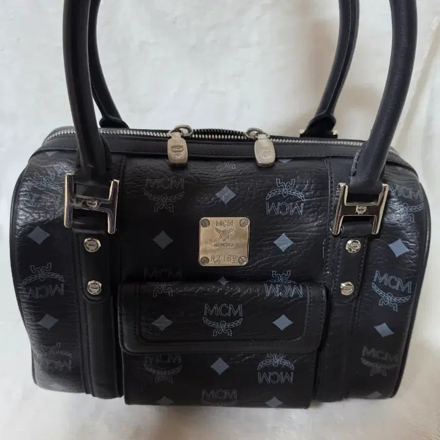 [BUNJANG] MCM Black Visetos Tote Bag / 정품 mcm 블랙 비세토스