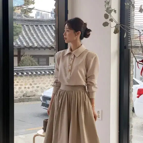 [SOLD OUT] [오늘만]바이씨니 베스트스커트(베이지/라지)