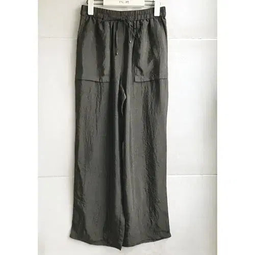 [BUNJANG] The Edge Dark Khaki Wide Leg Pants / 더엣지 정품/2024-66/새거수준