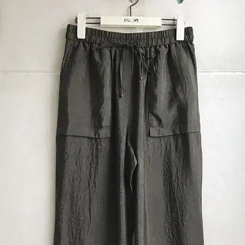 [BUNJANG] The Edge Dark Khaki Wide Leg Pants / 더엣지 정품/2024-66/새거수준