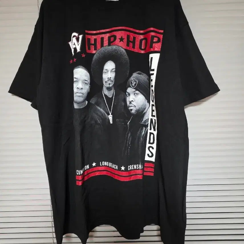 [BUNJANG] Hip-Hop Legend Vintage Black T-shirt / 힙합 레전드 티셔츠 블랙 빈티지