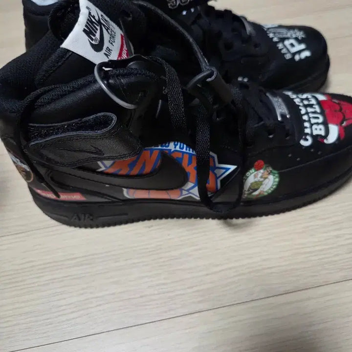 [BUNJANG] Nike Air Force 1 Supreme NBA Mid Black / 280 에어포스 슈프림 미드 NBA 블랙