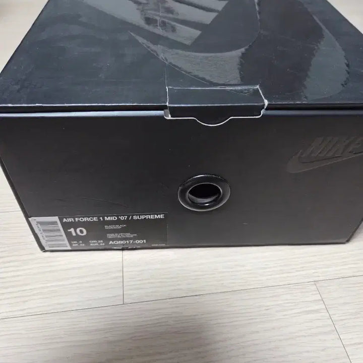 [BUNJANG] Nike Air Force 1 Supreme NBA Mid Black / 280 에어포스 슈프림 미드 NBA 블랙