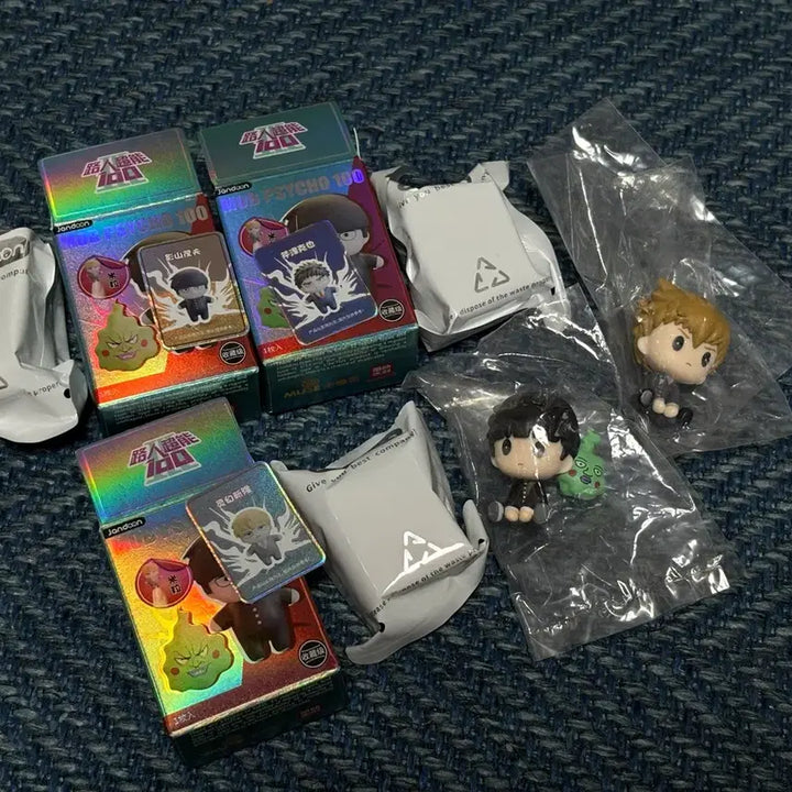 [BUNJANG] Mob Psycho 100 Figure Set / 모브사이코 페탓토 쌀알 태엽피규어 모브 레이겐 세리자와