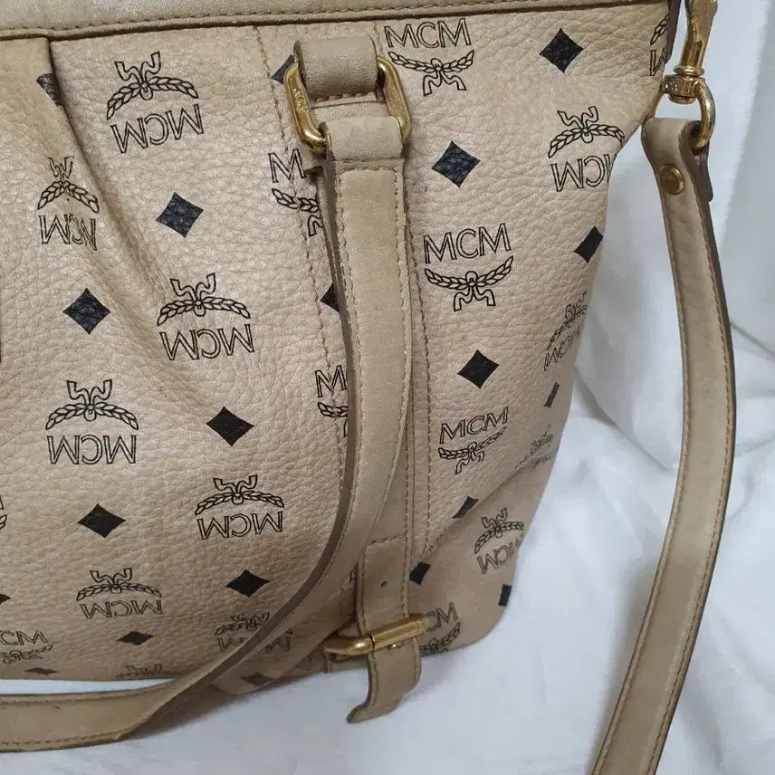 [BUNJANG] MCM Visetos Shoulder Bag Beige / 정품 mcm 베이지 비세토스
