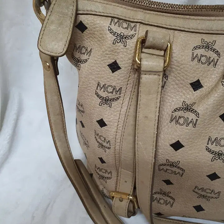 [BUNJANG] MCM Visetos Shoulder Bag Beige / 정품 mcm 베이지 비세토스