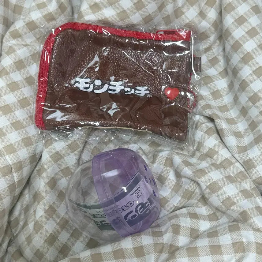 [BUNJANG] Monchhichi Pouch Keychain Card Pass Case Coin Purse Brown / [미개봉]몬치치 파우치 키링 카드 패스 케이스 가챠 동전 지갑 브라운