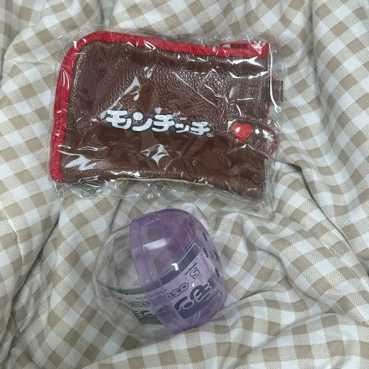 [BUNJANG] Monchhichi Pouch Keychain Card Pass Case Coin Purse Brown / [미개봉]몬치치 파우치 키링 카드 패스 케이스 가챠 동전 지갑 브라운