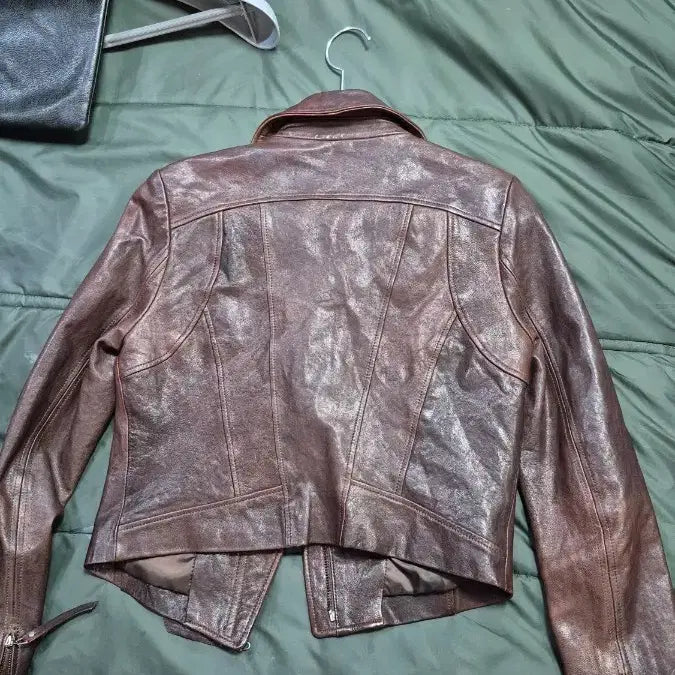 [BUNJANG] Maje Lambskin Cropped Leather Jacket / 마쥬   양가죽   크롭  자켓