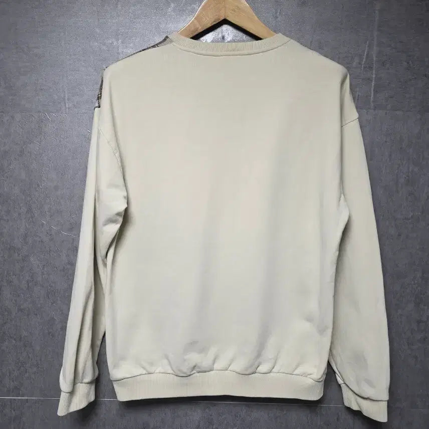 [BUNJANG] The North Face Check Pattern Sweatshirt Ivory Size 95 Oversized Fit / 노스페이스 체크 패턴 맨투맨 아이보리  사이즈 95 오버핏