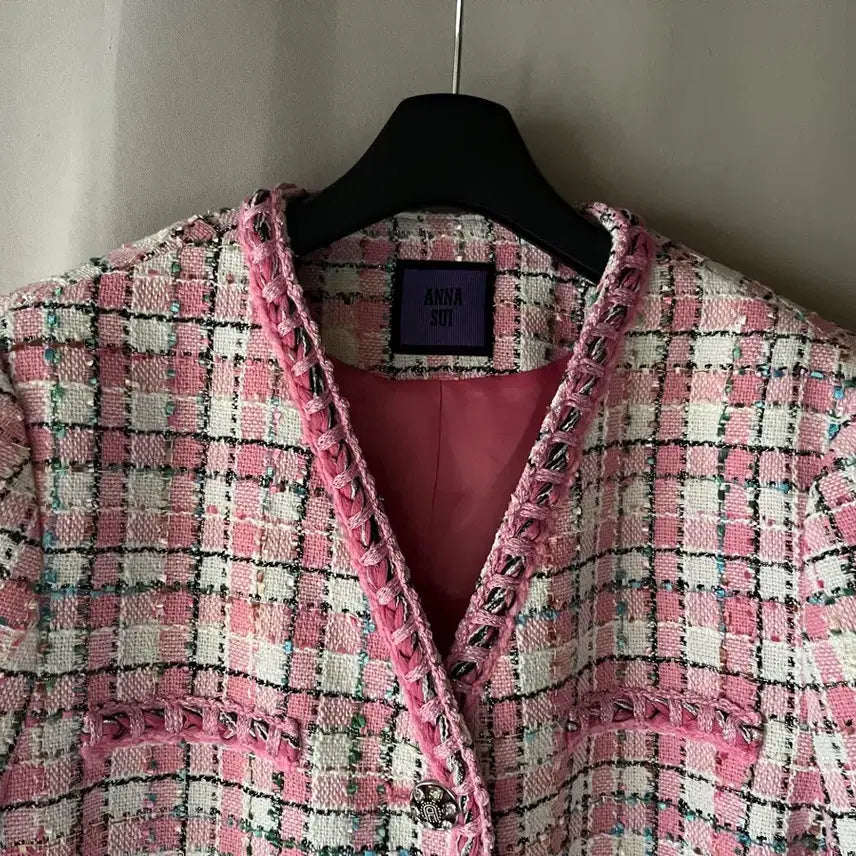 [SOLD OUT] 안나수이 핑크 트위드 자켓