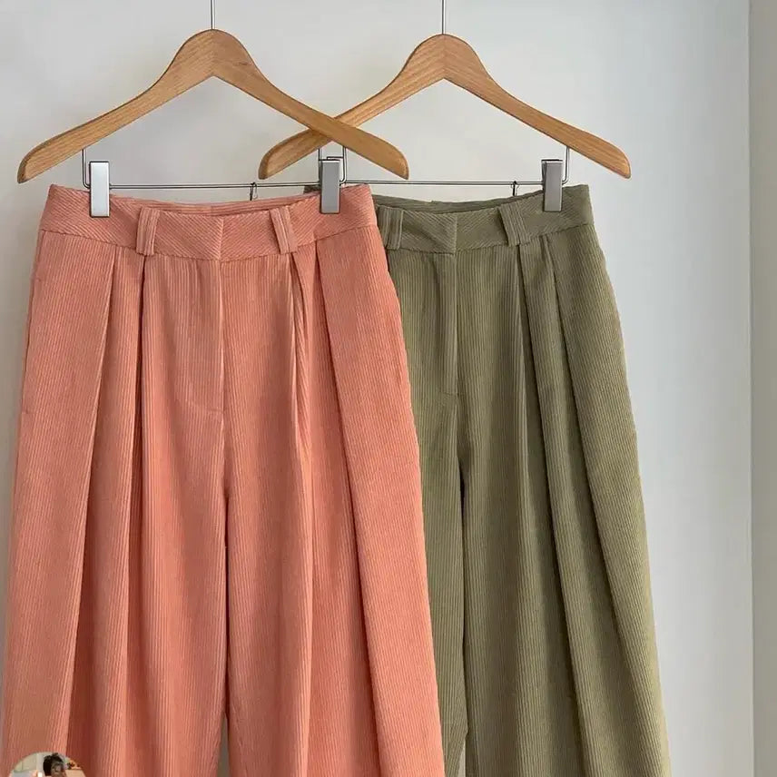 [BUNJANG] Unknown Corduroy Wide Slacks / 도매틱_코듀와이드슬랙스(핑크)