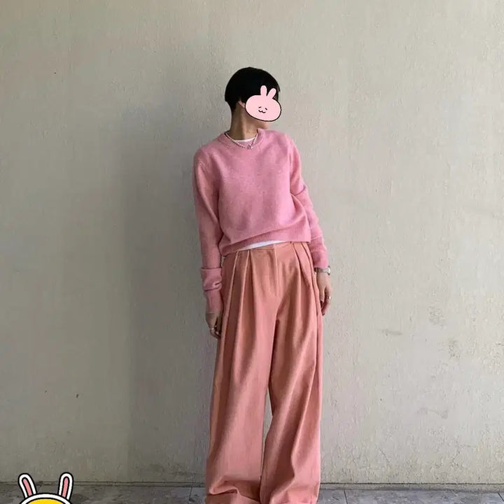 [BUNJANG] Unknown Corduroy Wide Slacks / 도매틱_코듀와이드슬랙스(핑크)