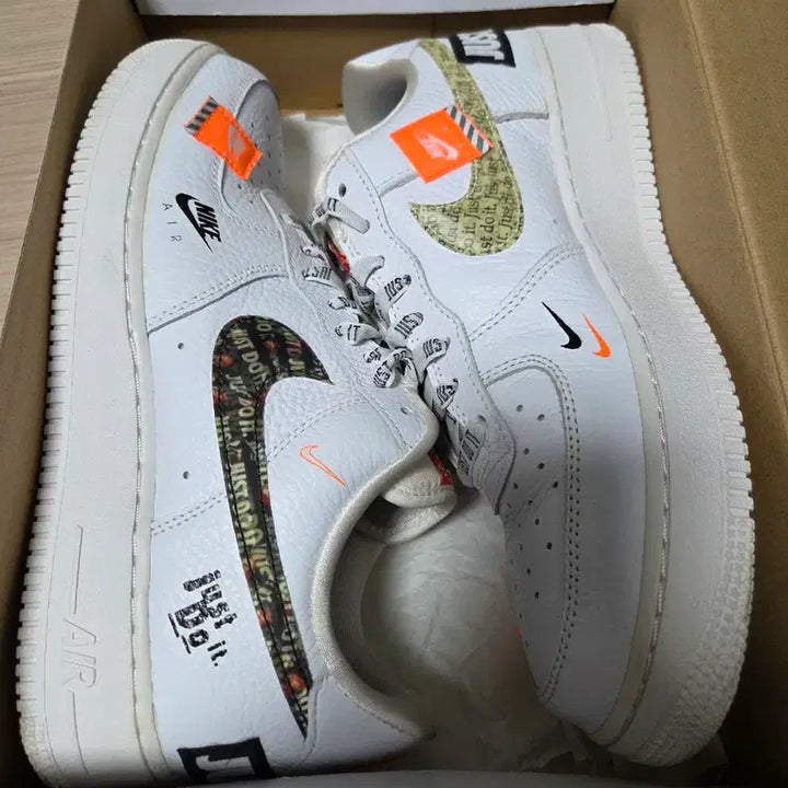 [BUNJANG] Nike Air Force 1 Just Do It White Sneakers / 280 에어포스 저스트두잇 화이트