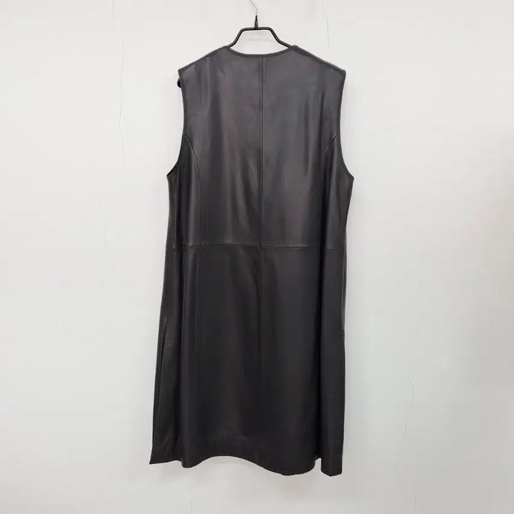 [BUNJANG] Kasibady Lambskin Leather Long Vest Charcoal Women&