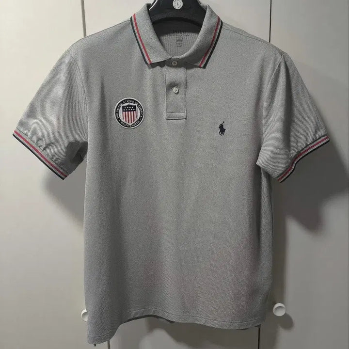[BUNJANG] Polo Ralph Lauren Flag Knit T-Shirt / L 폴로랄프로렌 성조기 카라넥 티셔츠