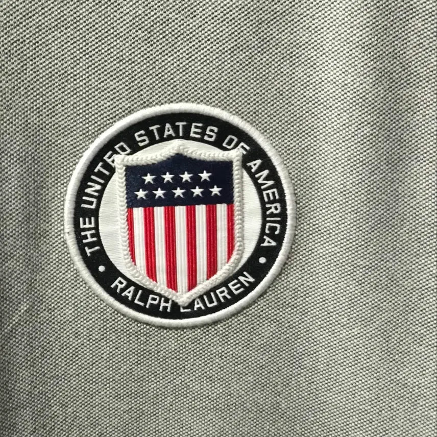 [BUNJANG] Polo Ralph Lauren Flag Knit T-Shirt / L 폴로랄프로렌 성조기 카라넥 티셔츠