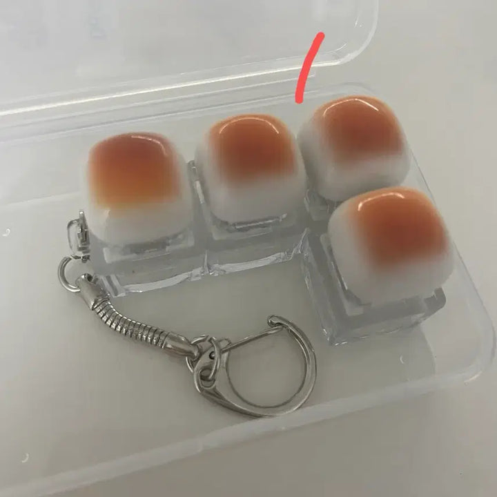 [SOLD OUT] 새상품) 구운식빵 딸깍이 키캡 키링