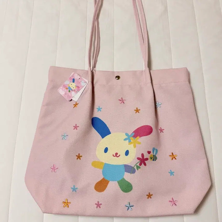 [BUNJANG] Sanrio Usahana Abell Pink Tote Bag / 산리오 우사하나 아베일 핑크색 토트백 숄더백 에코백 가방