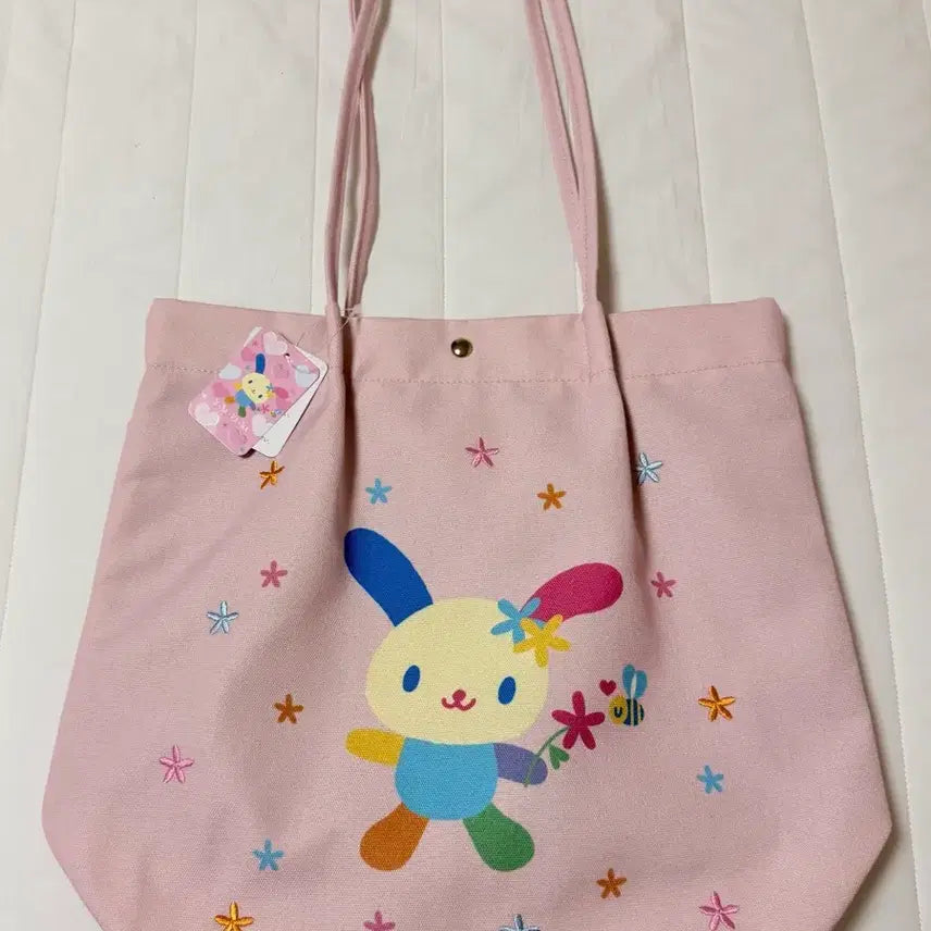 [BUNJANG] Sanrio Usahana Abell Pink Tote Bag / 산리오 우사하나 아베일 핑크색 토트백 숄더백 에코백 가방