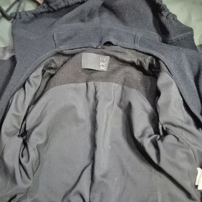 [BUNJANG] Enc Leather Jacket with Detachable Knit Hood / Enc   니트 후드(탈착)  양가죽  크륩  자켓