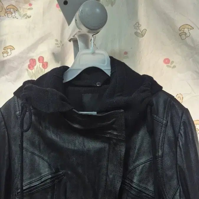 [BUNJANG] Enc Leather Jacket with Detachable Knit Hood / Enc   니트 후드(탈착)  양가죽  크륩  자켓