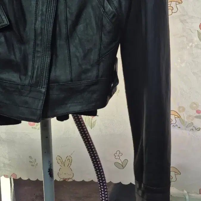[BUNJANG] Enc Leather Jacket with Detachable Knit Hood / Enc   니트 후드(탈착)  양가죽  크륩  자켓