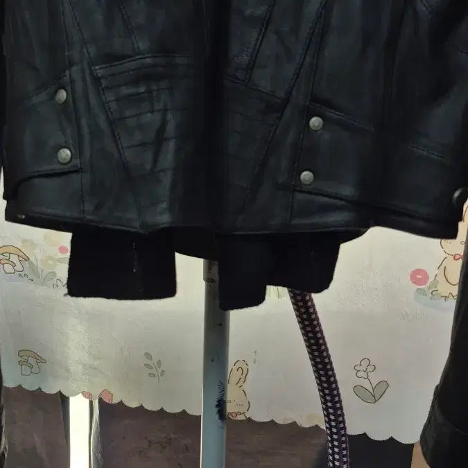 [BUNJANG] Enc Leather Jacket with Detachable Knit Hood / Enc   니트 후드(탈착)  양가죽  크륩  자켓