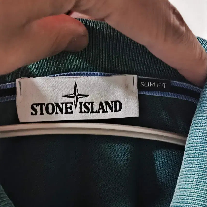 [BUNJANG] Stone Island Washed Collar Short Sleeve T-Shirt / S 스톤아일랜드 워싱 카라넥 반팔티셔츠