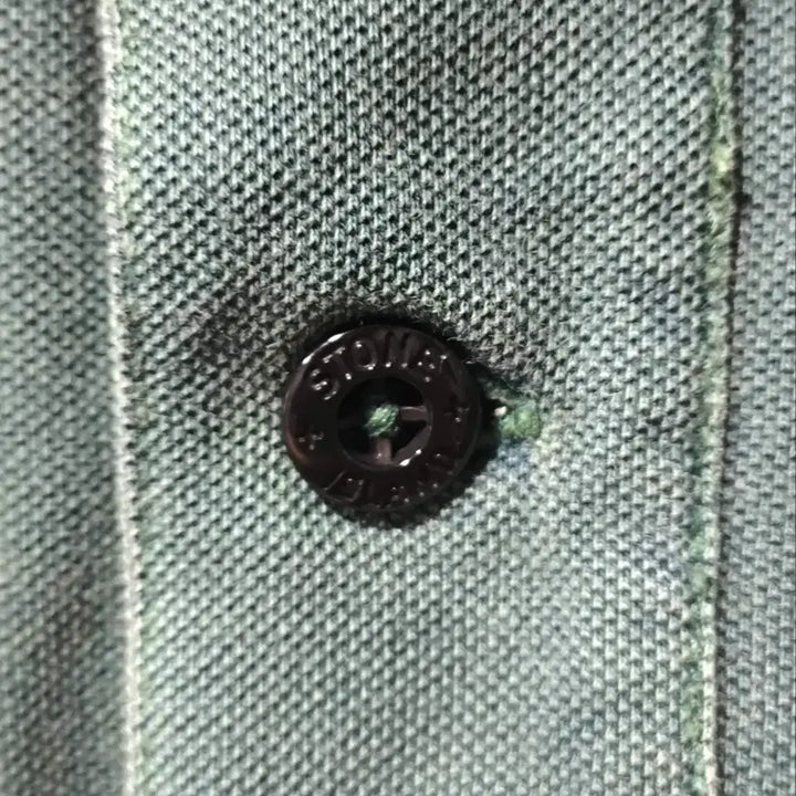 [BUNJANG] Stone Island Washed Collar Short Sleeve T-Shirt / S 스톤아일랜드 워싱 카라넥 반팔티셔츠
