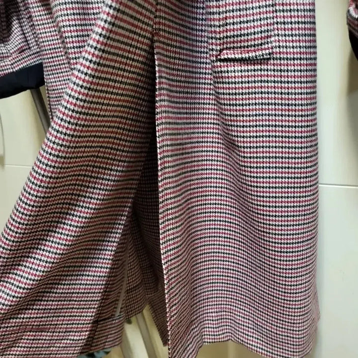 [BUNJANG] Daniel Este Houndstooth Check Belted Coat / 다니엘 에스떼 하운드투스 체크 벨트 코트