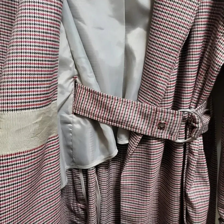 [BUNJANG] Daniel Este Houndstooth Check Belted Coat / 다니엘 에스떼 하운드투스 체크 벨트 코트
