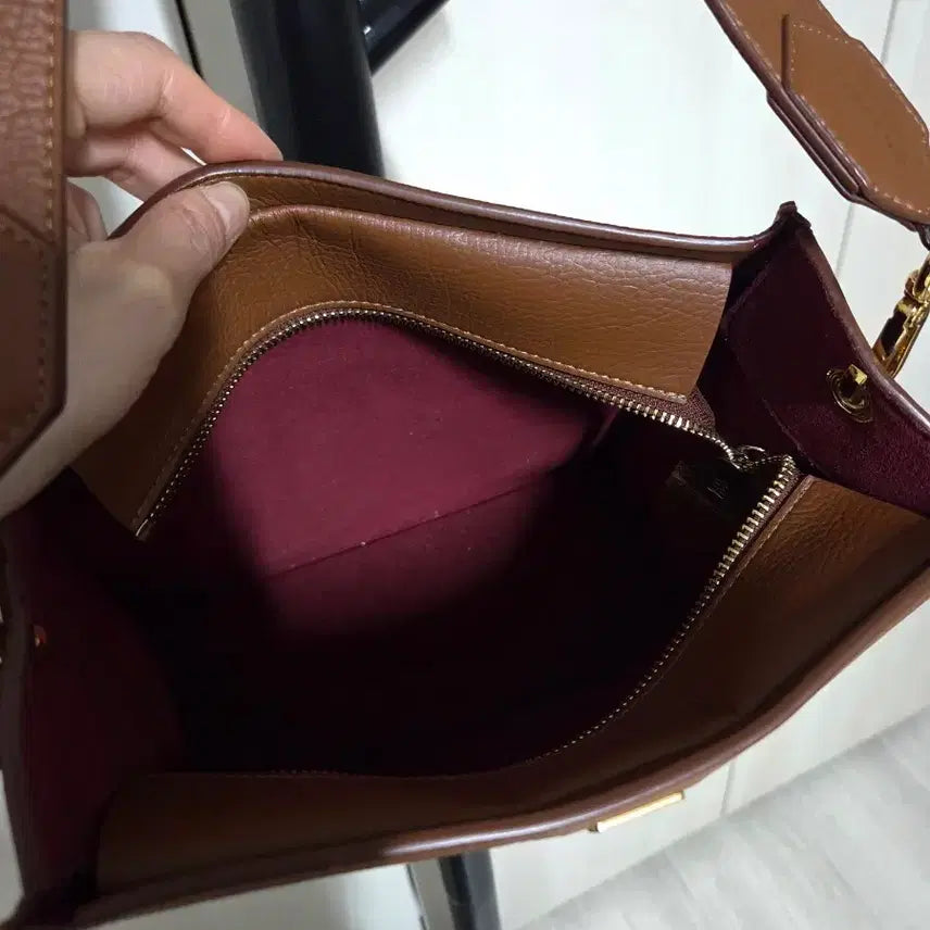 [BUNJANG] FIVRENO Brown Leather Shoulder Bag / 피브레노 브라운 숄더백