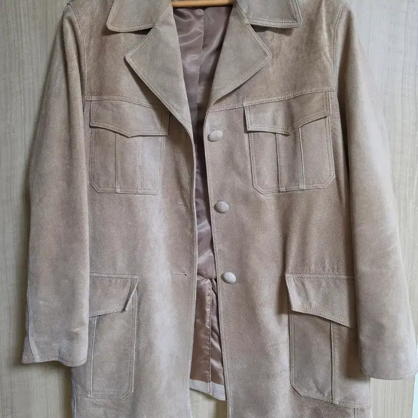 [BUNJANG] London Plat Real Suede Leather Jacket / 런던플랏 리얼스웨이드 가죽자켓