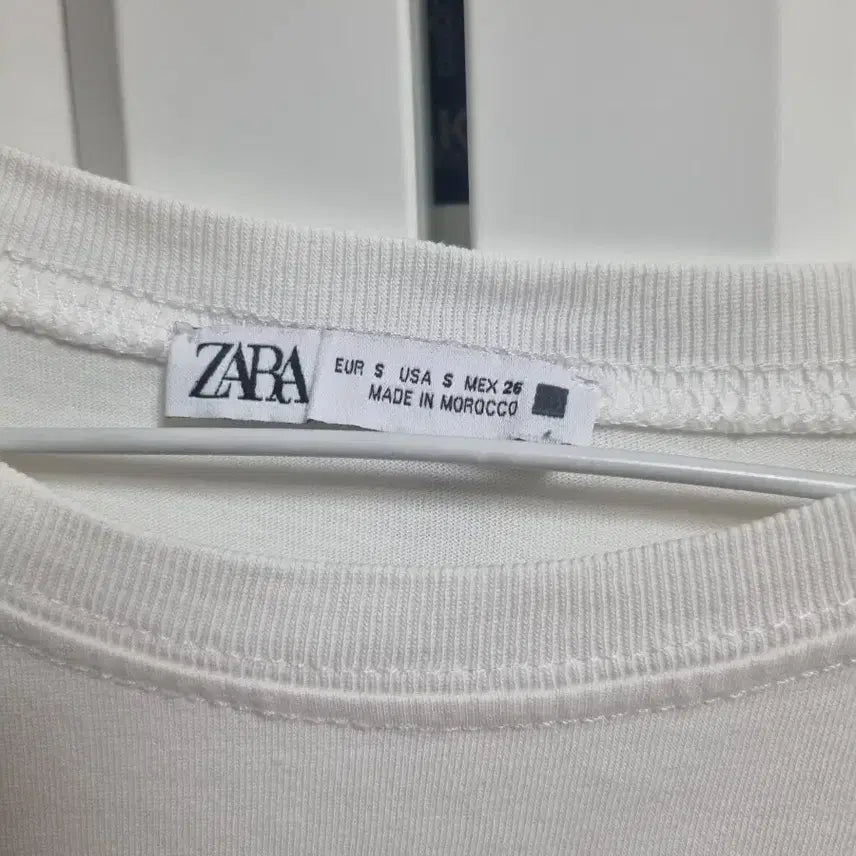 [BUNJANG] Zara White Frill Short Sleeve T-Shirt / 자라 화이트 프릴 반팔 티셔츠 면티 스몰 zara