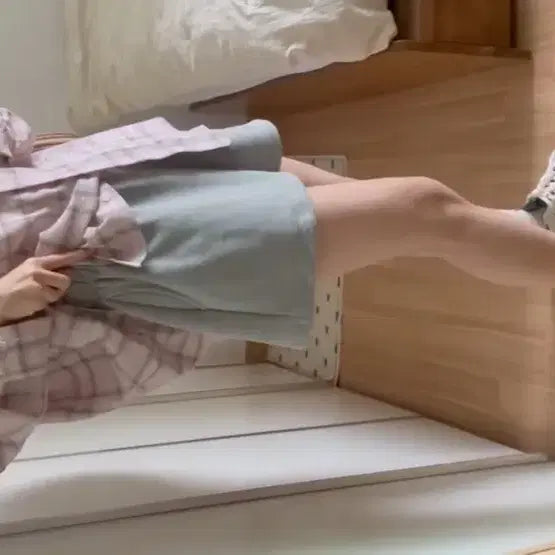 [BUNJANG] Vitesse Checkered Shirt and Shorts Set / 비테센 체크 셔츠, 반바지 세트