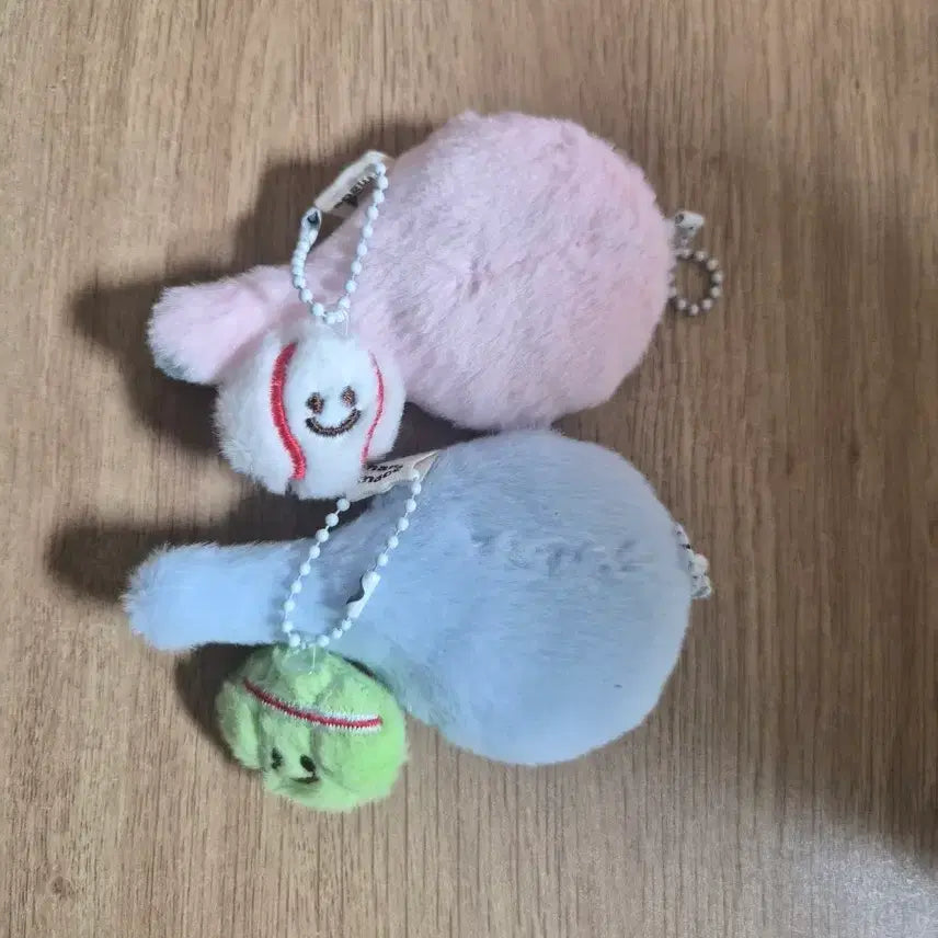 [BUNJANG] Tennis Racket and Ball Charm Set (Pink/Blue) / 테니스 라켓/공 인형 키링 핑크,블루 키링