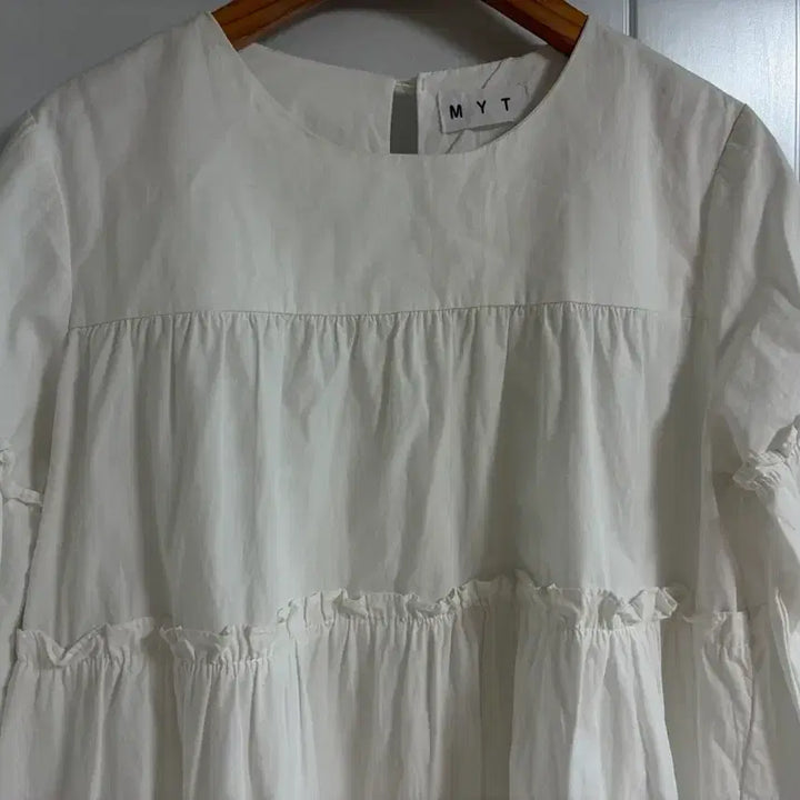[BUNJANG] Japanese Import Vintage Frill Mini Dress White / (일본 수입 빈티지)셔츠 미니 원피스 프릴 캉캉 화이트