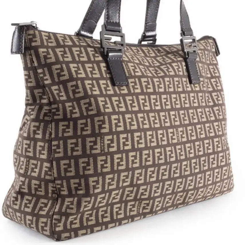 [BUNJANG] Fendi Zucchino Tote Bag / [정품] 펜디 주카 토트백 브라운 베이지
