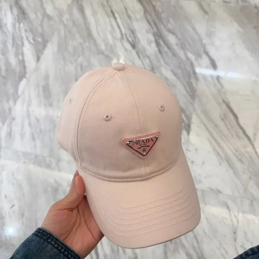 [BUNJANG] Prada Classic Pink Ball Cap / 프라다모자 클래식한